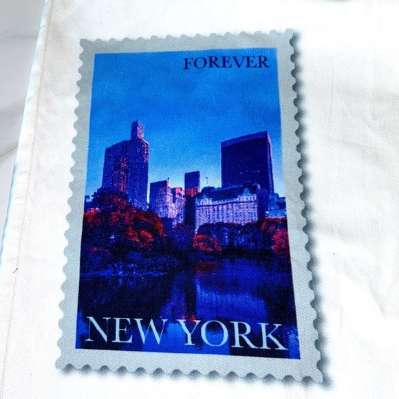 THE KIT's Nicole Jean wide-leg high-waisted denim vintage stamp patchwork baggy - Picture 9 of 16